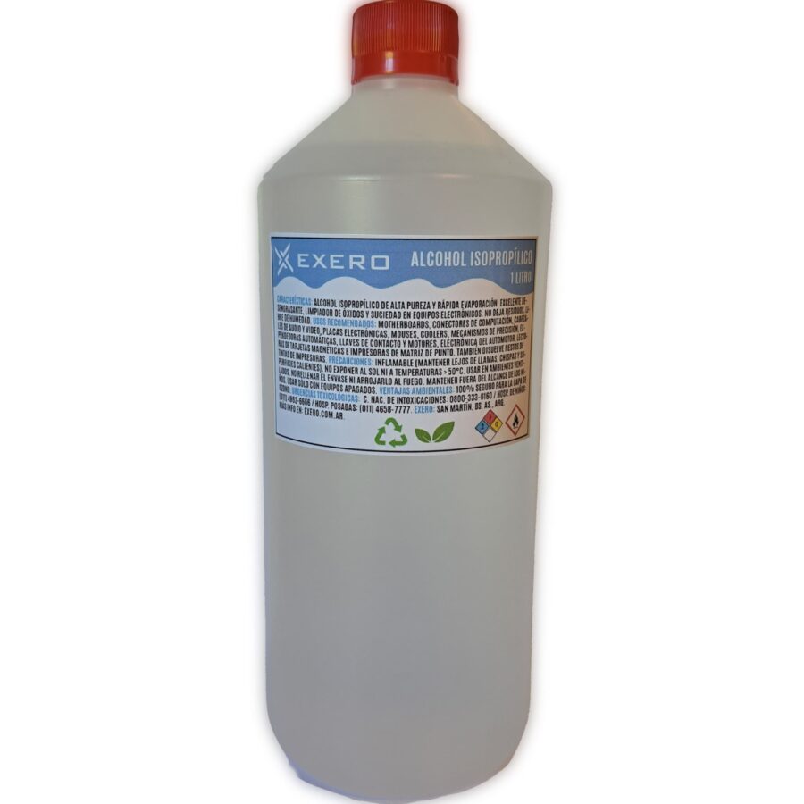 Alcohol Isopropílico 100% Puro Limpieza Profesional 1 Litro - Imagen 3