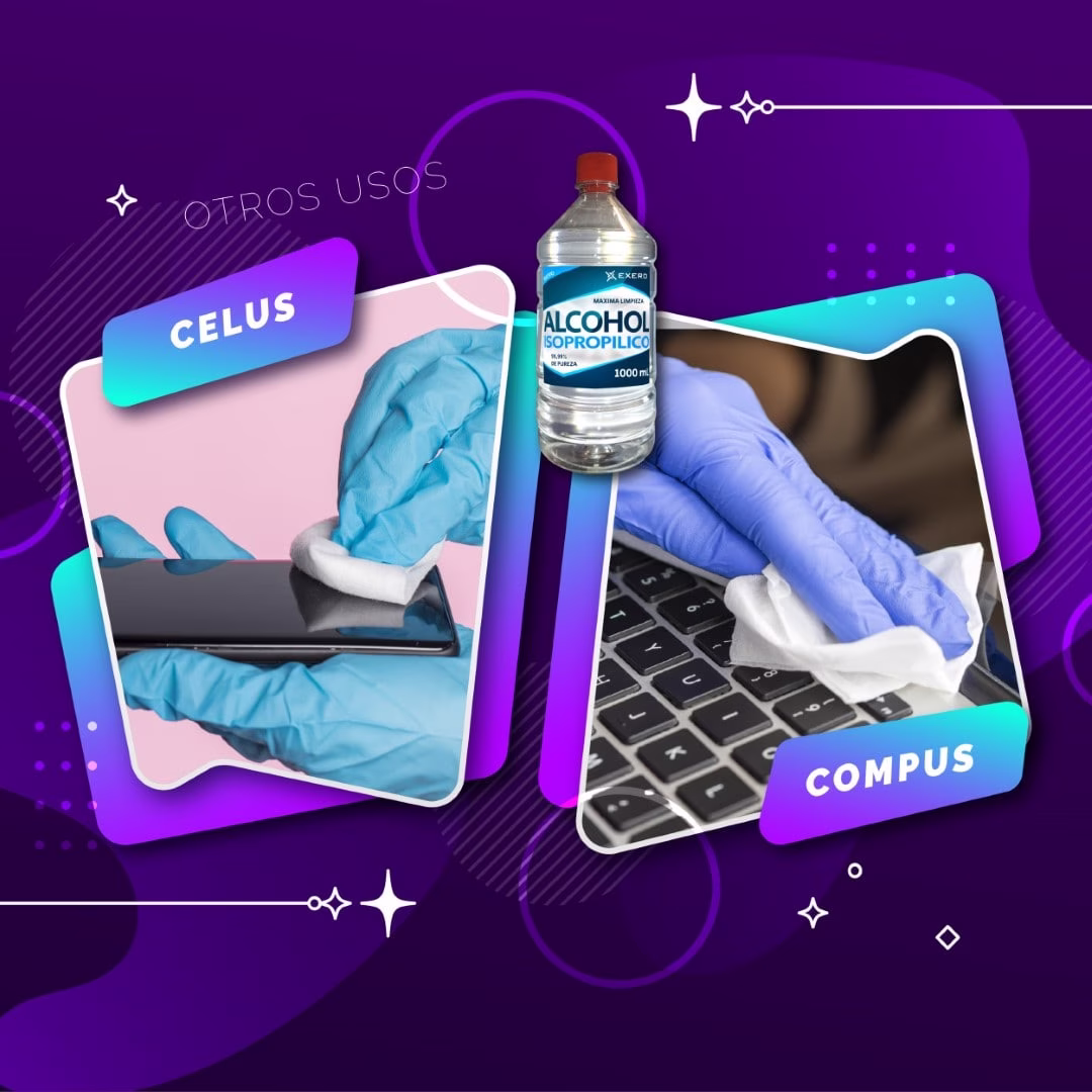 Alcohol Isopropílico 100% Puro Limpieza Profesional 1 Litro